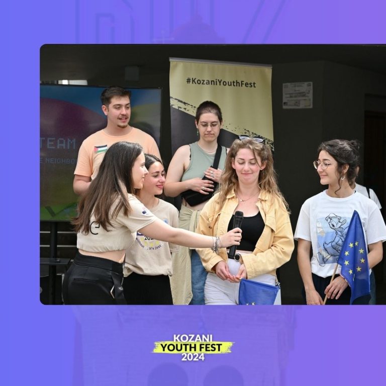 A group taking part in a festival workshop